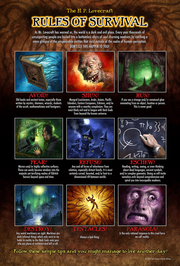 Lovecraft Survival Poster By Patrickmcevoy