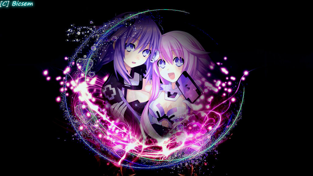 Purple Heart And Sister Hyperdimension Neptunia By Bicsem On