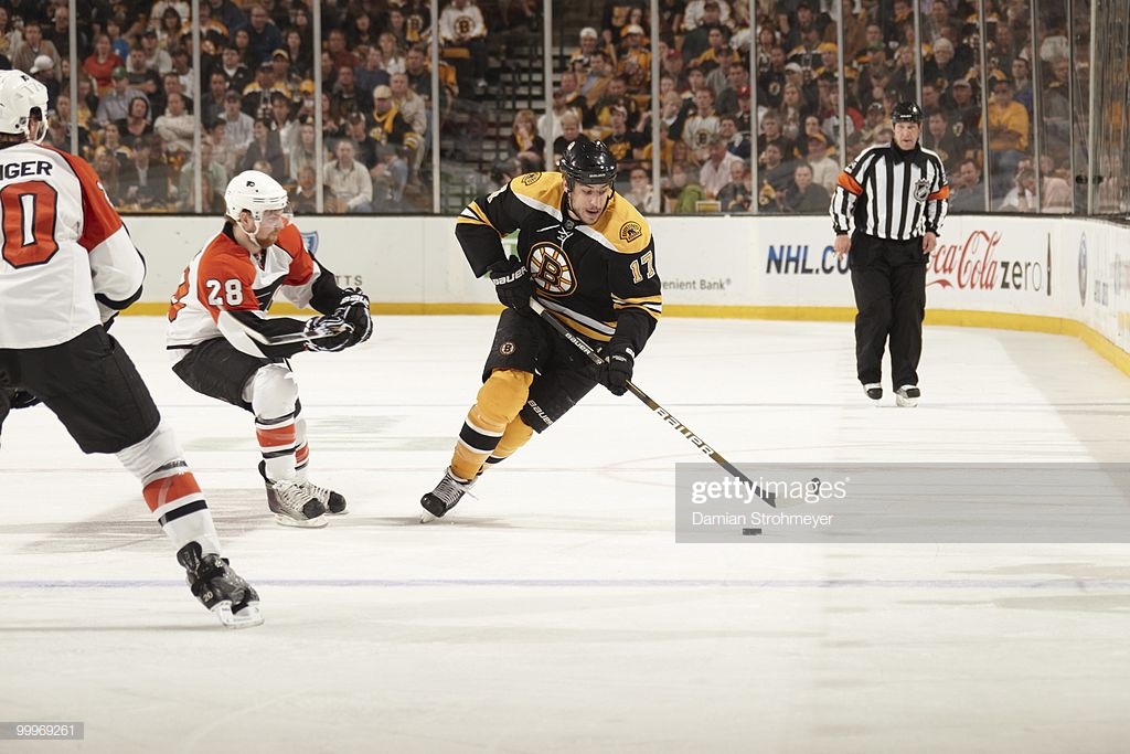 Boston Bruins Milan Lucic In Action Vs Philadelphia Flyers Game
