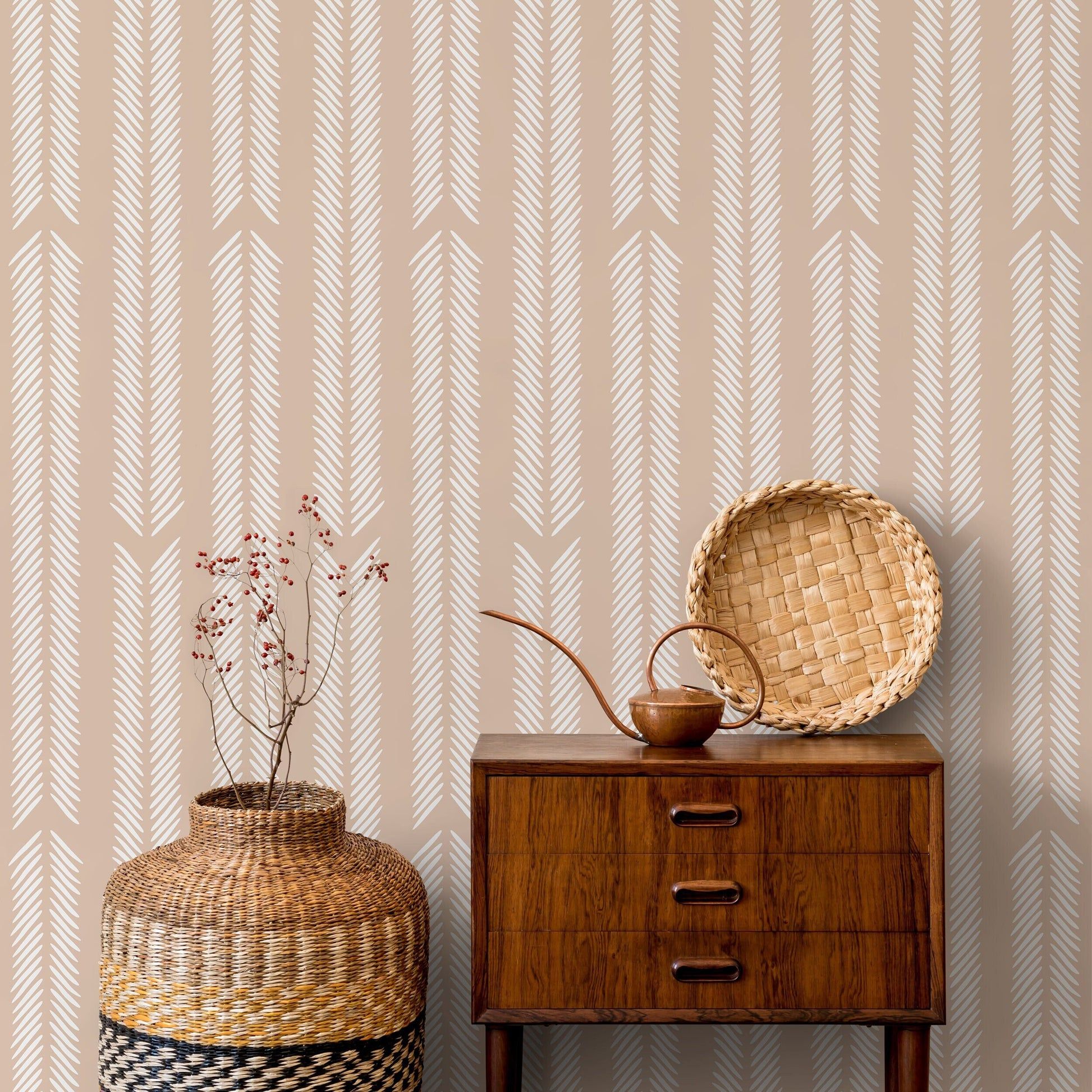 Beige Minimalist Wallpaper