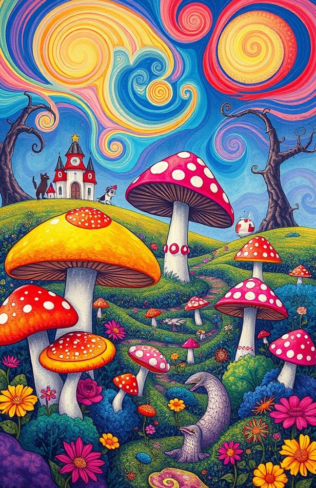 Trippy Alice In Wonderland Wallpaper