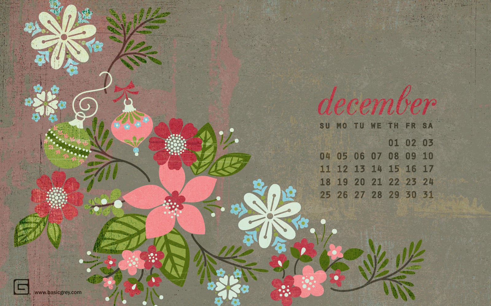 Impress Moment December Desktop Wallpaper Calendar