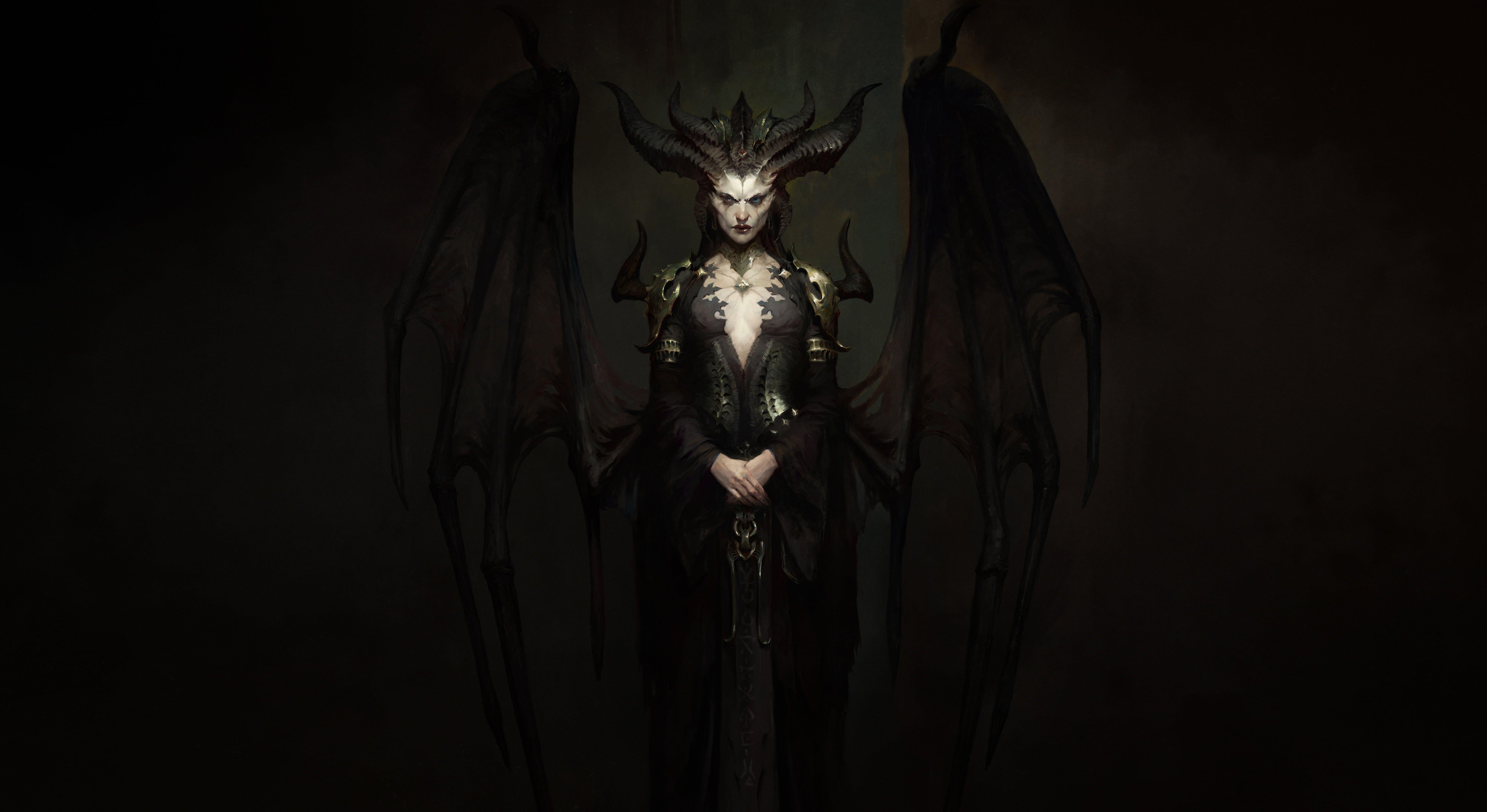 Video Game Diablo Iv Demon Horns Lilith 5k Wallpaper