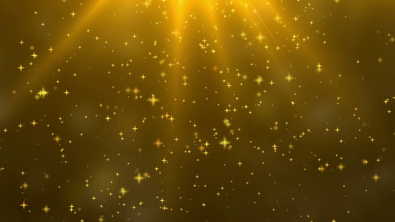 Footage Background Gold Star And Lights