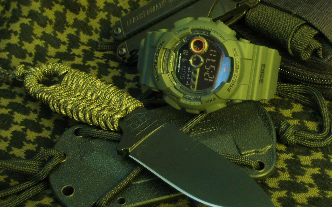 Military Wallpaper Army Knife And Watch HD Wall