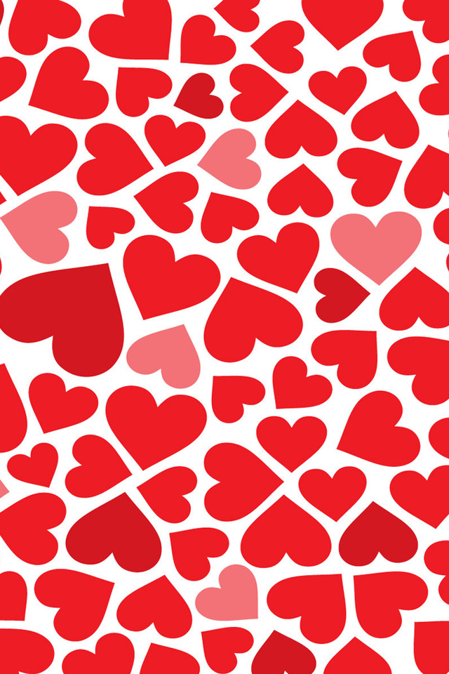 Hearts Pattern iPhone Wallpaper