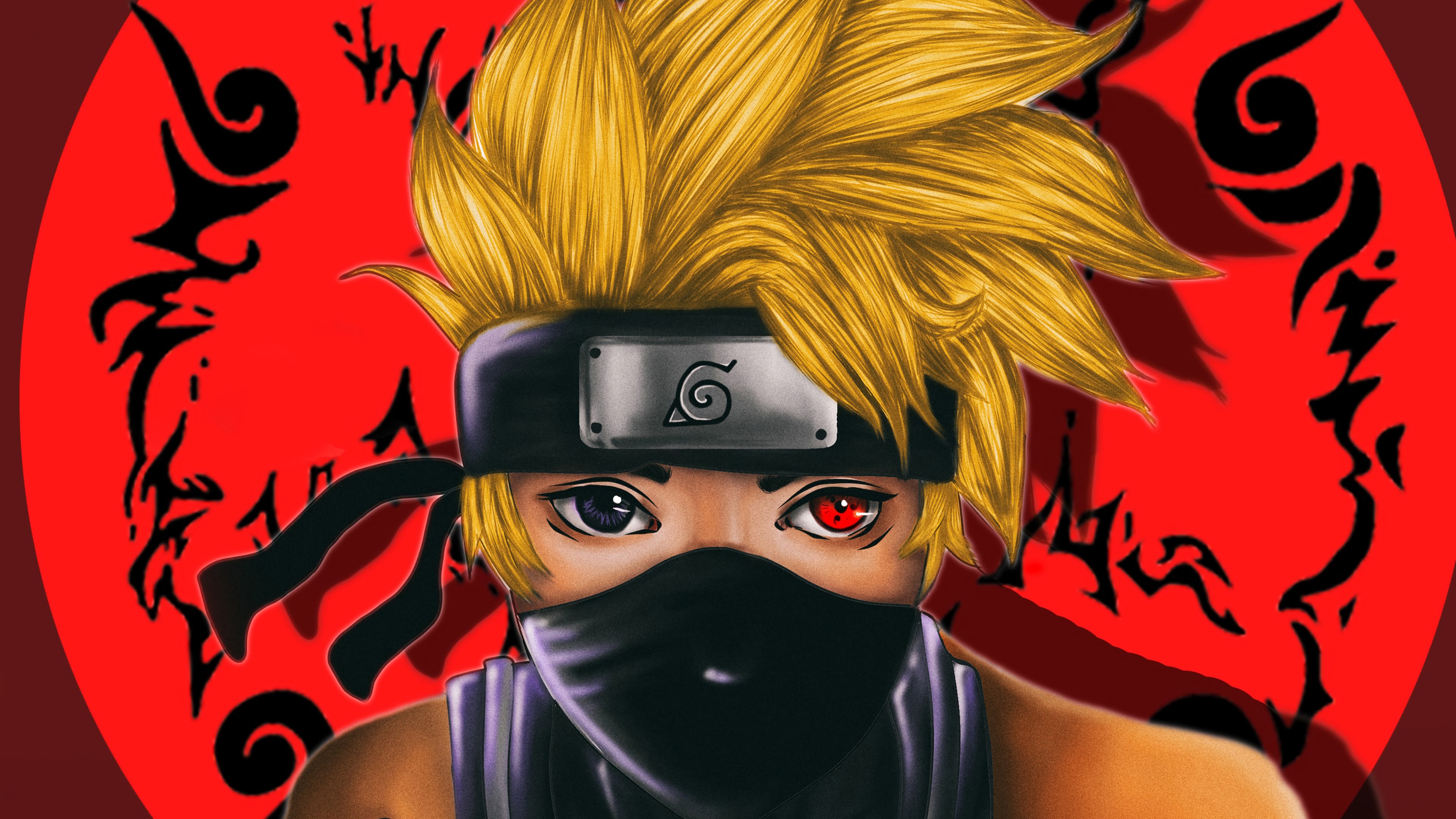 Naruto Uzumaki in Nine-Tailed Fox Chakra Mode HD Wallpaper