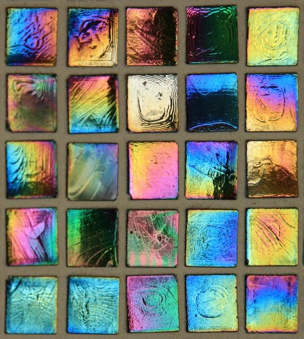 Multi Colored Iridescent Glass Tile Wallpaper