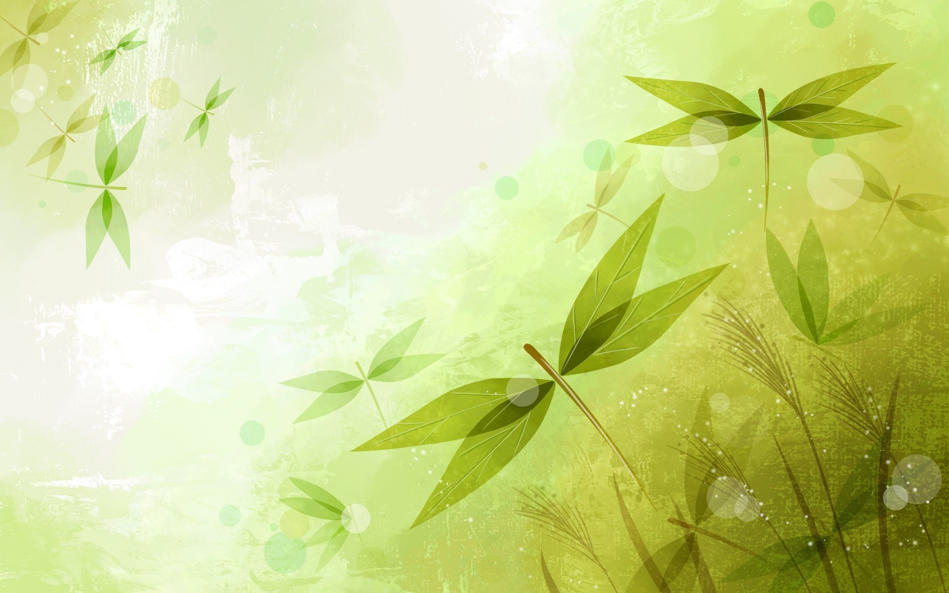 Abstract Leaves Green Wallpaper Stock Photos
