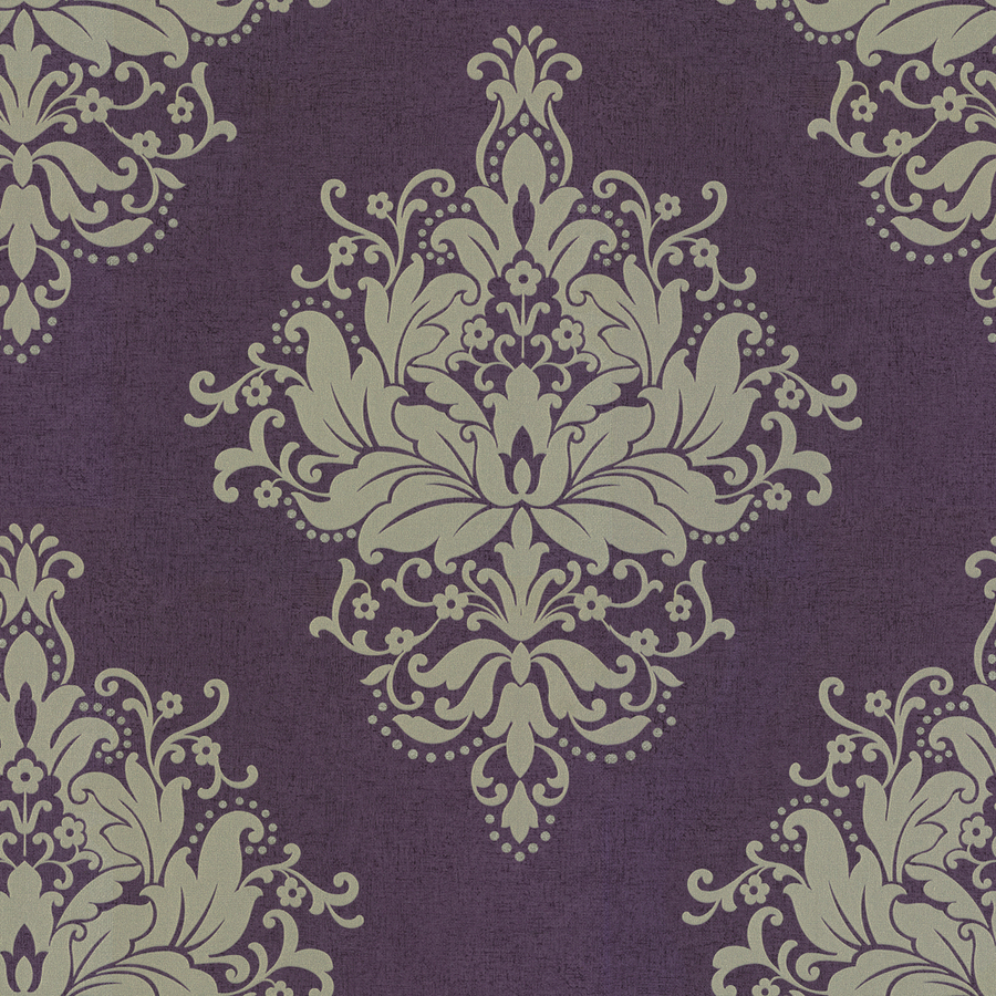 Allen Roth Purple Strippable Non Woven Prepasted Classic Wallpaper
