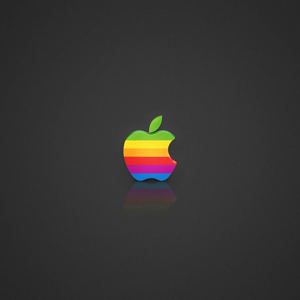 Apple 3d Colored Logo iPad Wallpaper And