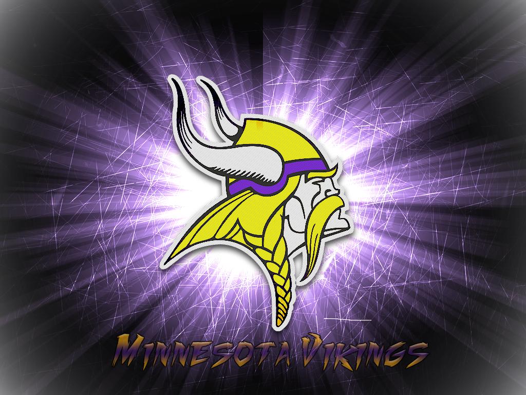 Glowing Minnesota Vikings Logo Wallpaper High Quality