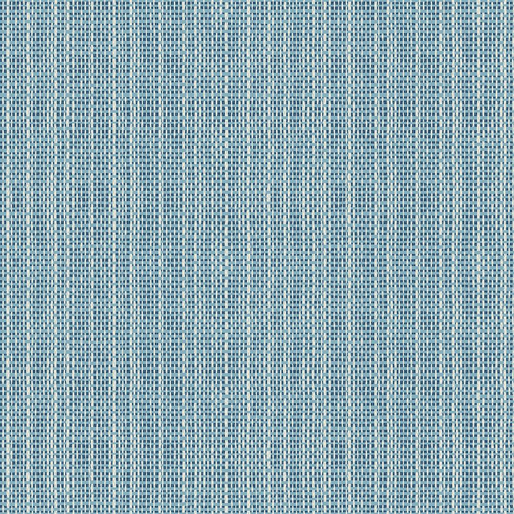 Chesapeake Kent Blue Faux Grasscloth Paper Strippable Wallpaper