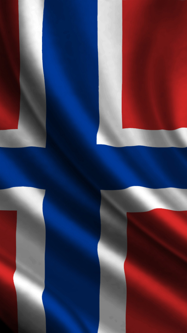 Norway Norsk Flag 3d Render iPhone Wallpaper HD