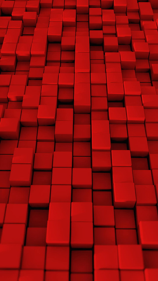 3D Red Boxes Wallpaper   Free iPhone Wallpapers