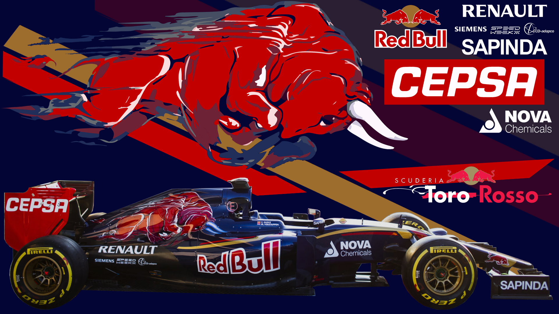 F1 Car Livery Wallpaper Toro Rosso By Makuraren889091 On