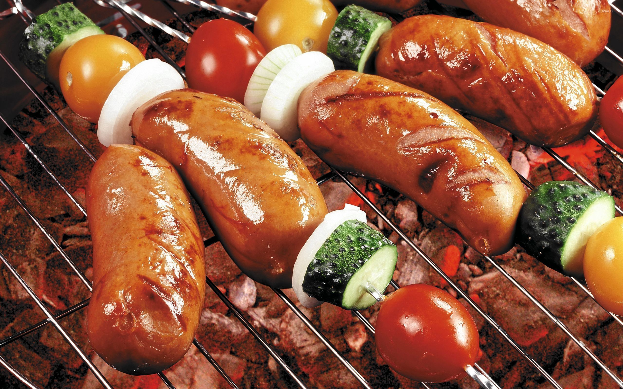 Grilled Sausages Wallpaper Photography