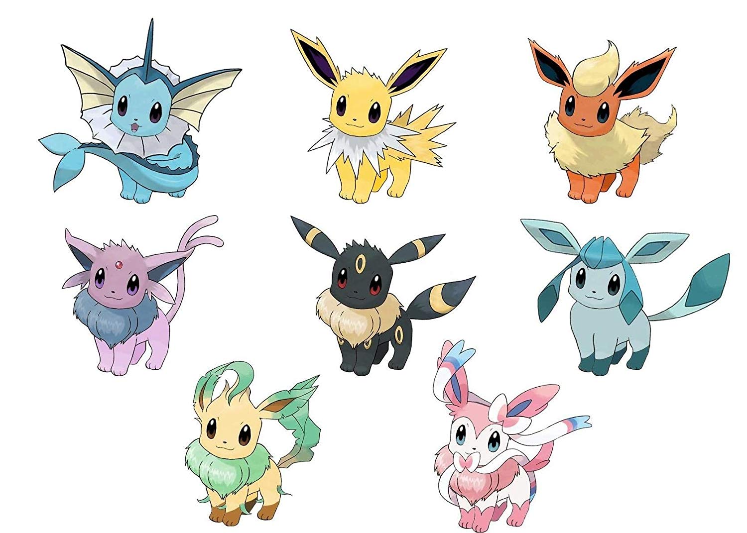Eevee Evolutions With Sylveon Wallpaper On