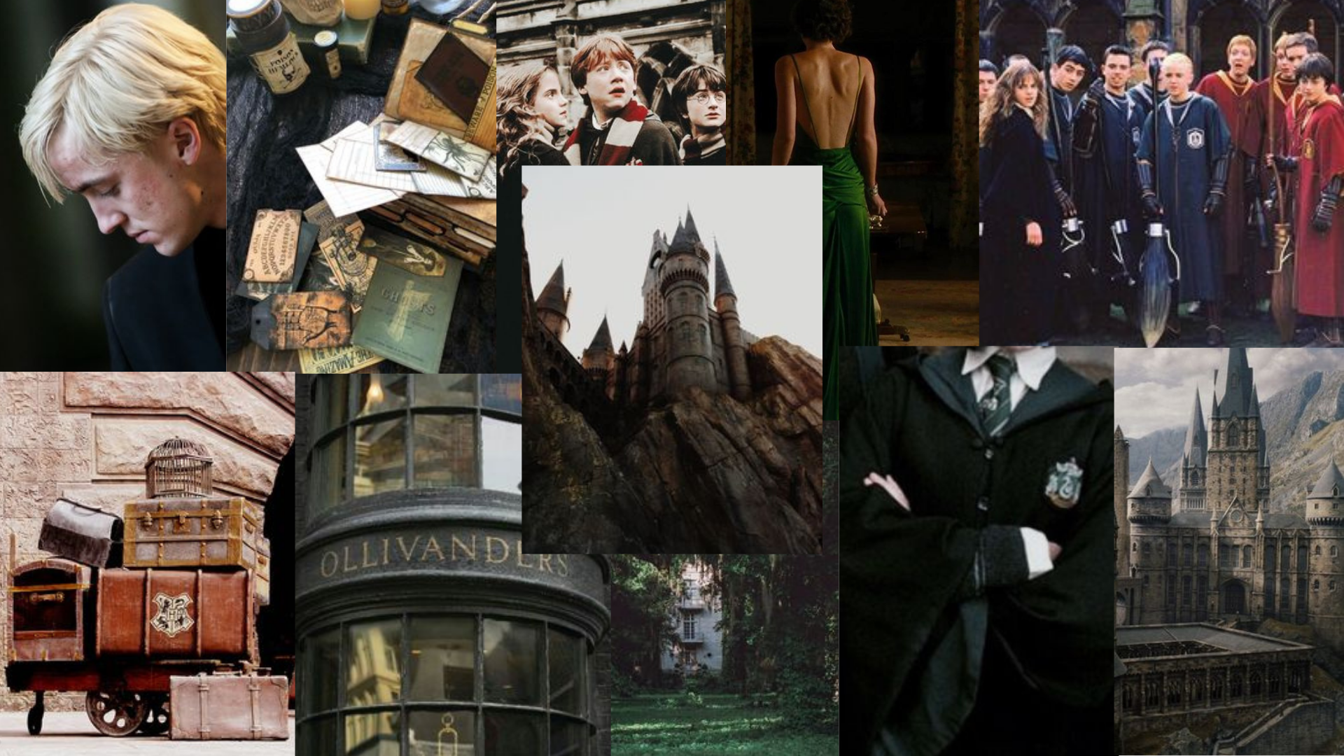 Hogwarts Slytherin Puter Wallpaper Background Harry Potter