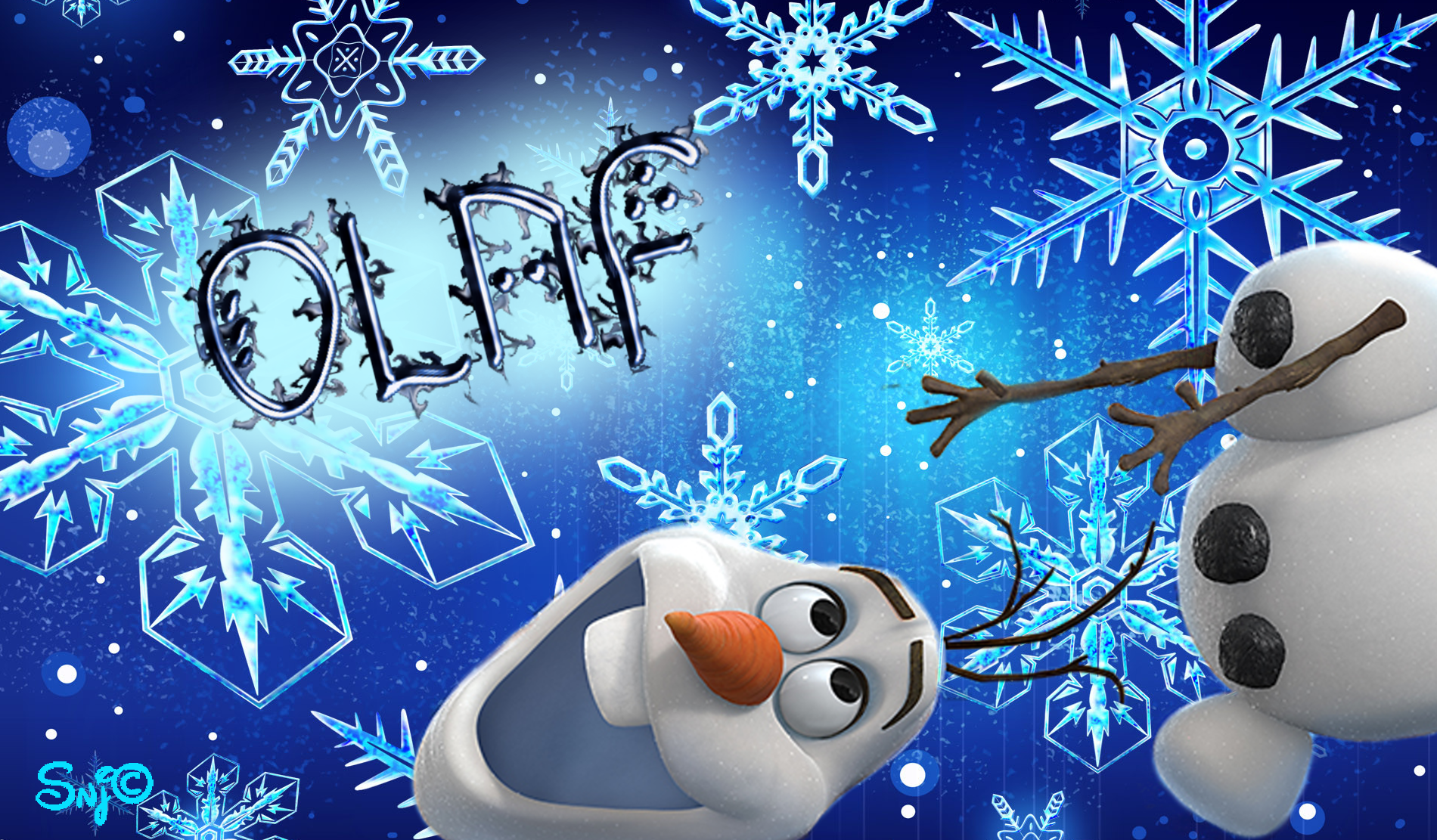 Olaf Attack Wallpaper By Snappette Smurfette