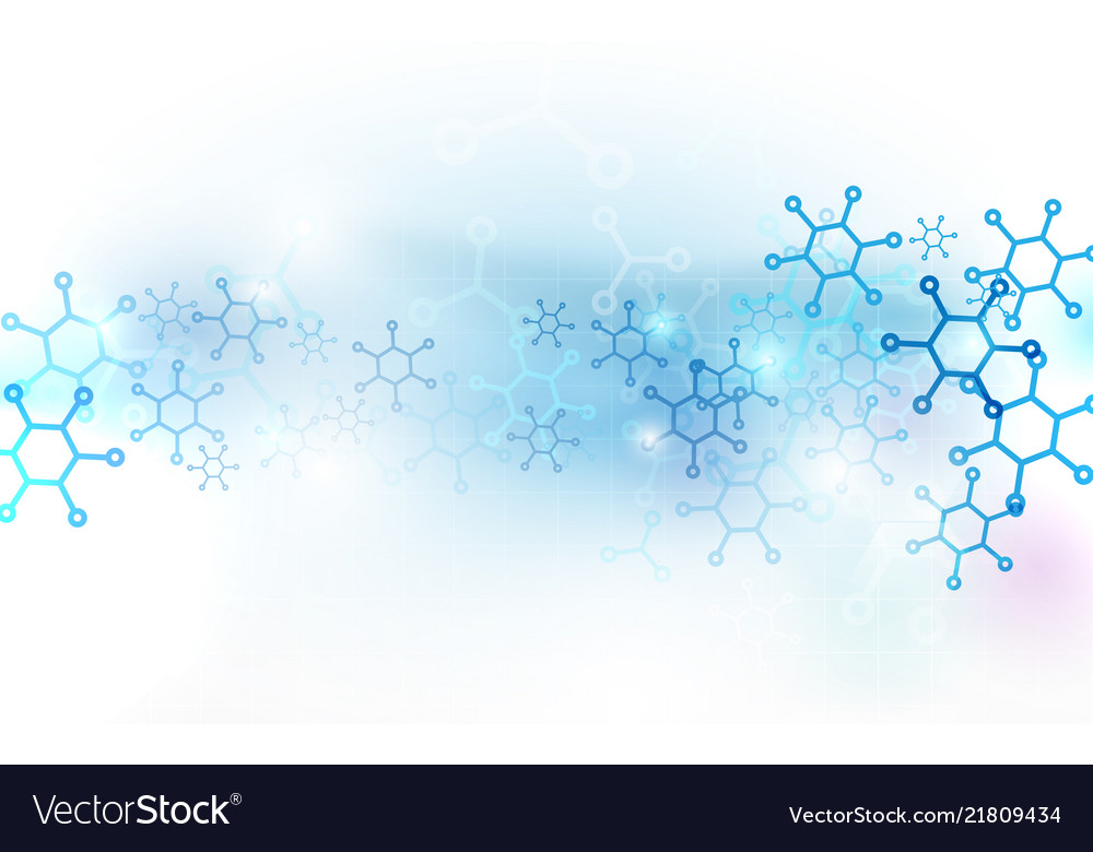 Abstract dna molecules science background Vector Image 1000x780