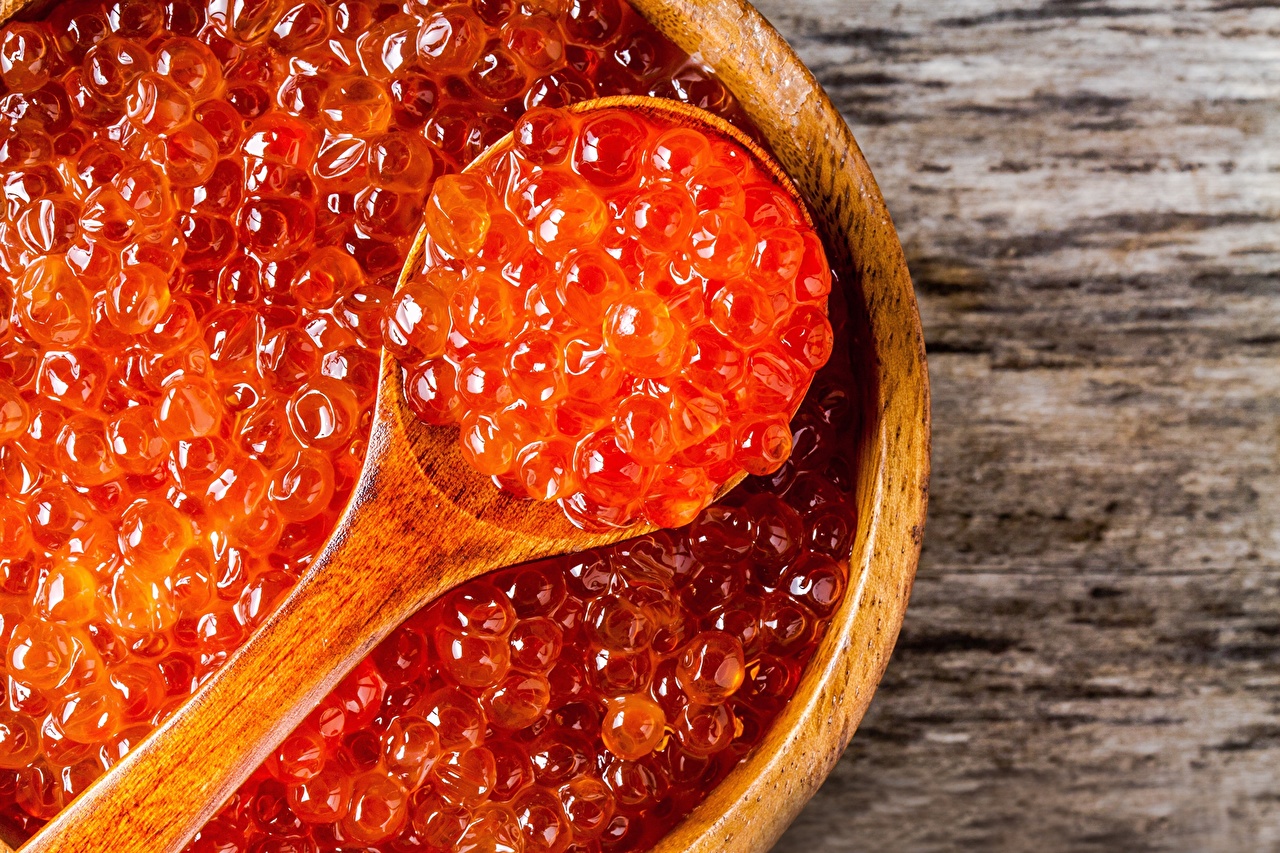 Photo Caviar Food Spoon Seafoods