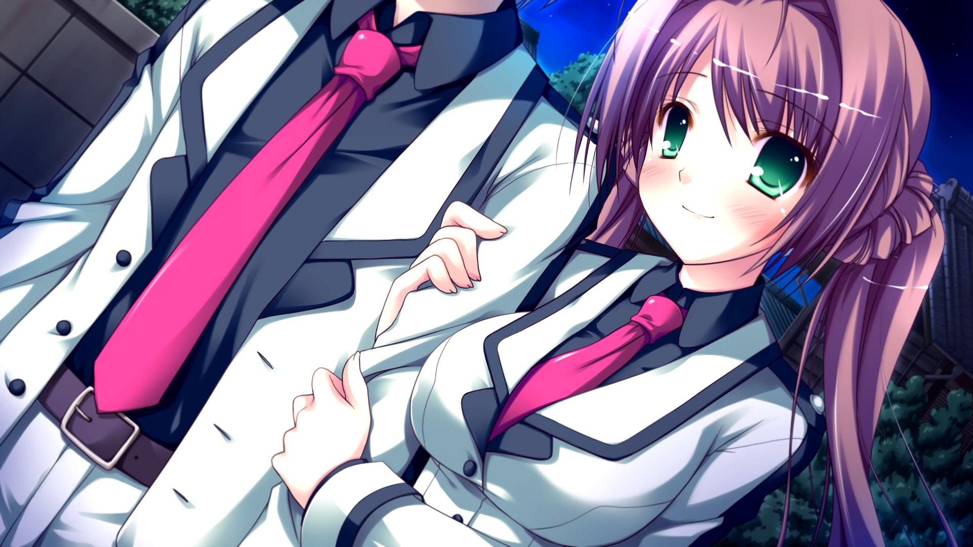 HD Cute Anime Couple Background Wallpaper