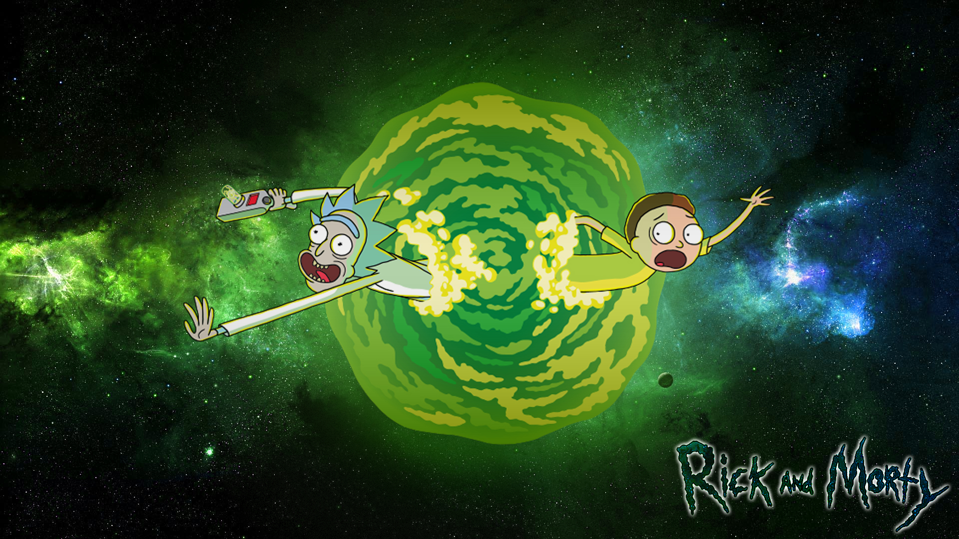 Rick And Morty Space Adventure HD Wallpaper