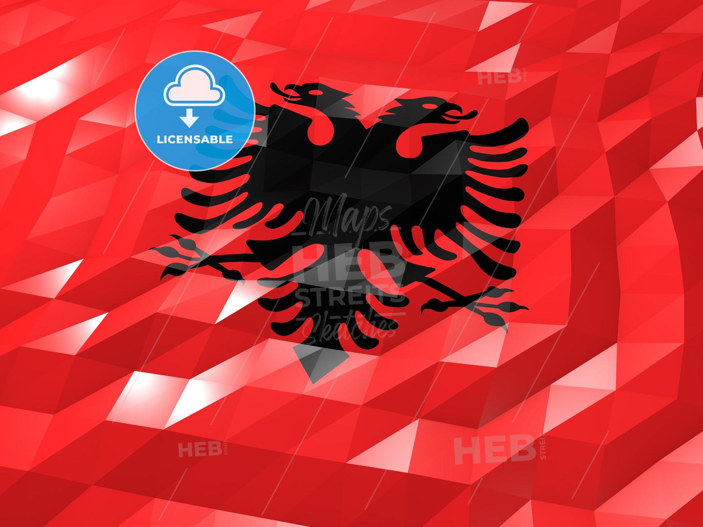 Flag Of Albania 3d Wallpaper Illustration Instant