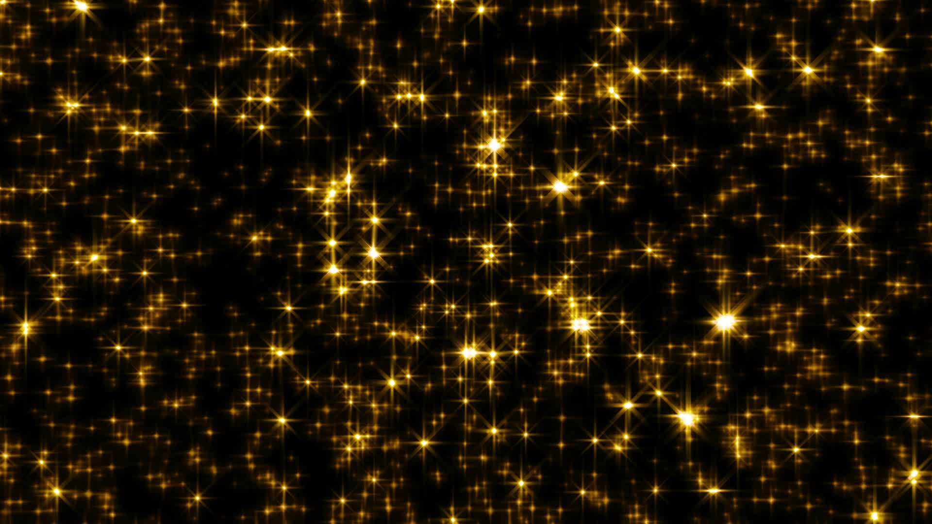 Golden Glitter Star Light Brighter Stars Loop Stock Video