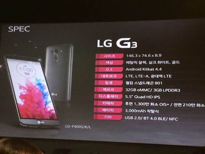 Lg G3 Specs Fully Revealed In Pre Briefing Leak Android Central