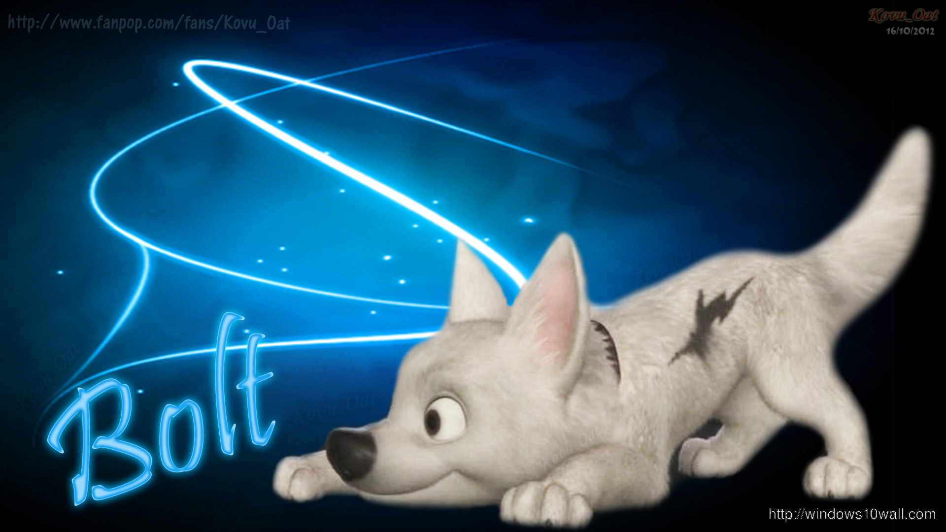 Bolt Dog Disney Cartoon Wallpaper
