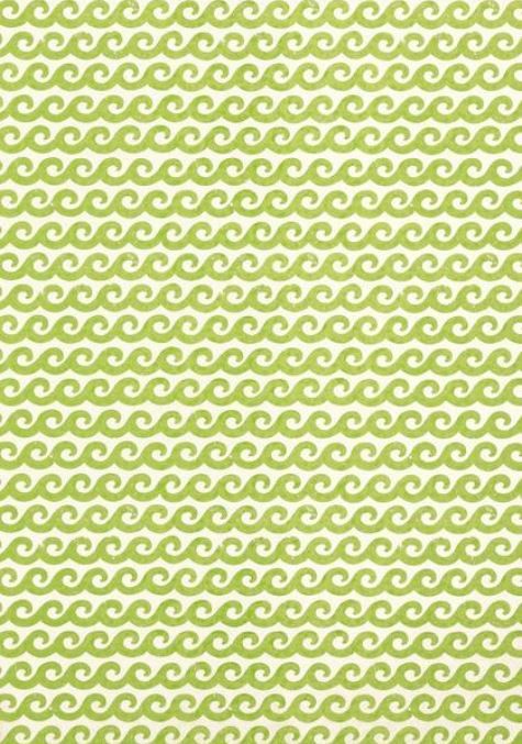 Shore Thing Wallpaper And Coordinating Printed Fabric In Green From