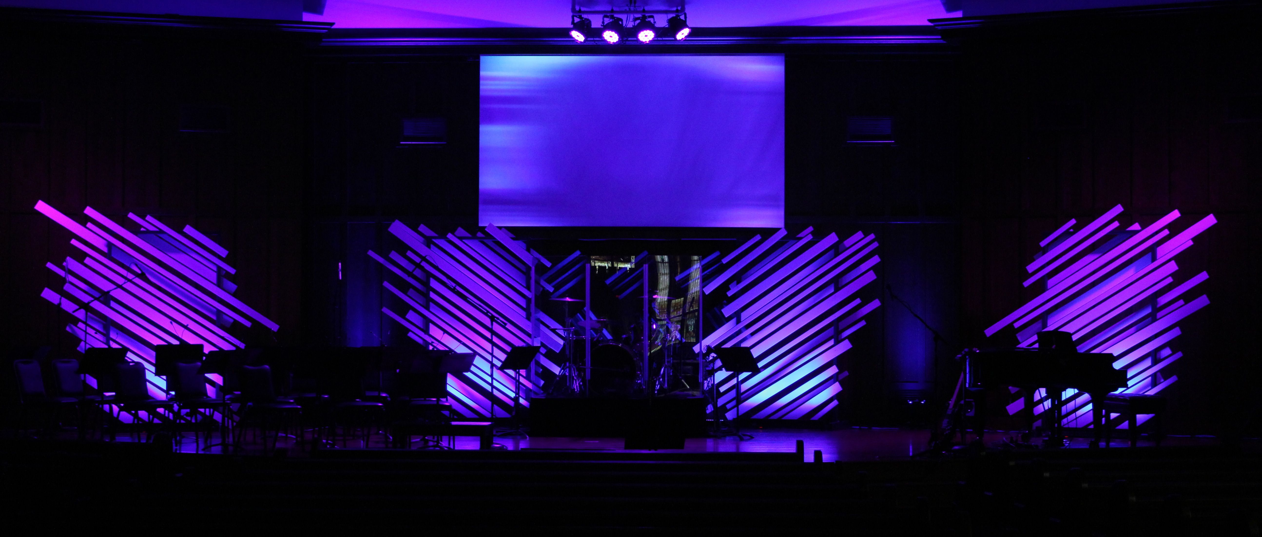 Chloroplast Strips On Frame Church Stage Design