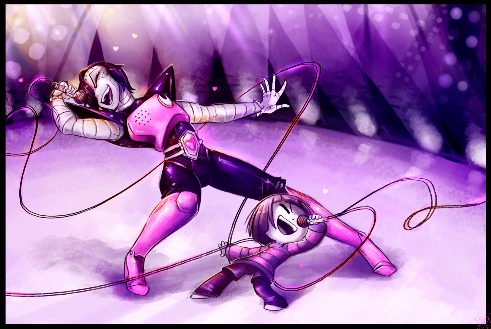 Made for Entertainment   Mettaton and Frisk by pikminAAA on