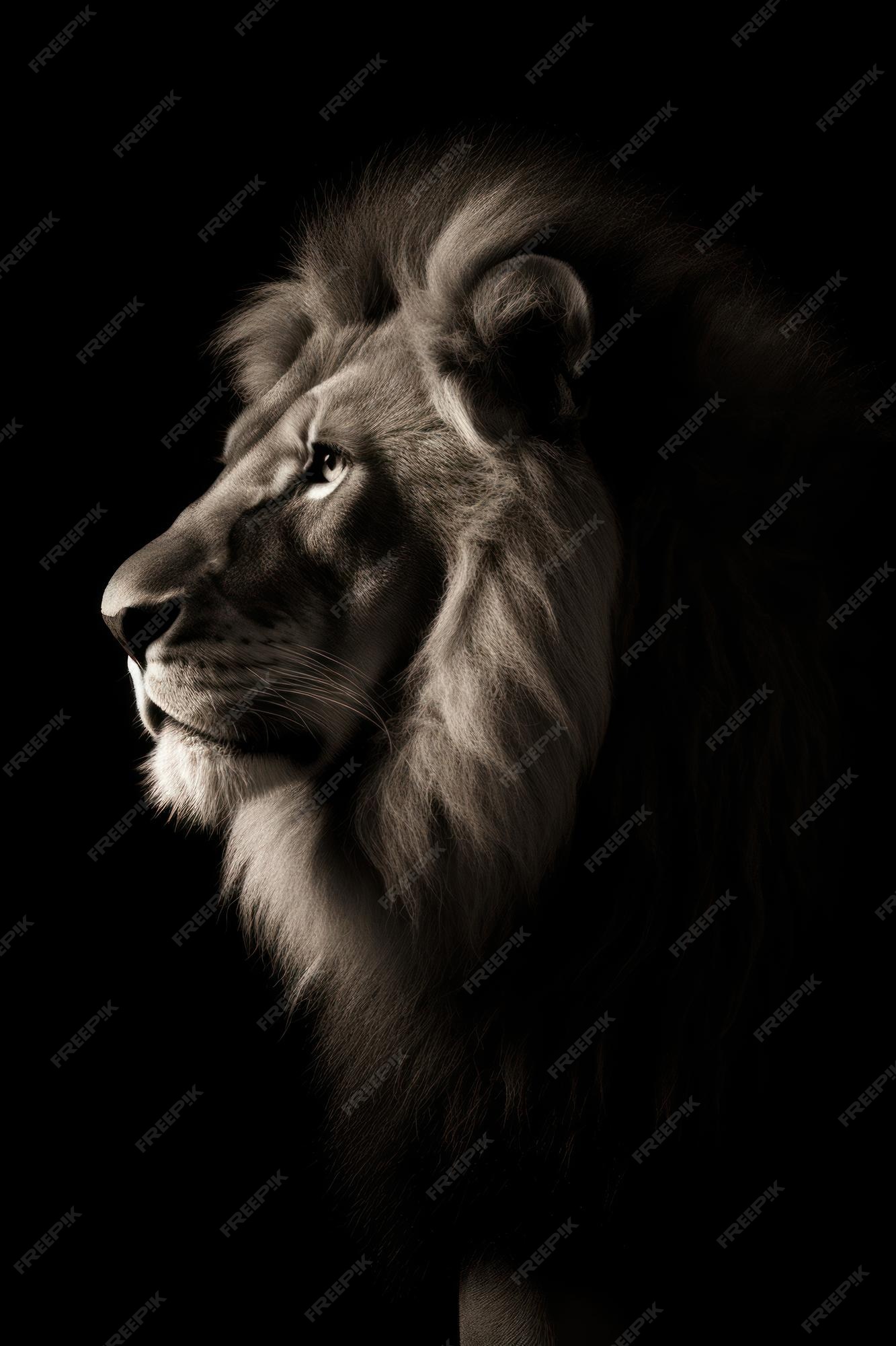 Lion Wallpaper Black And White