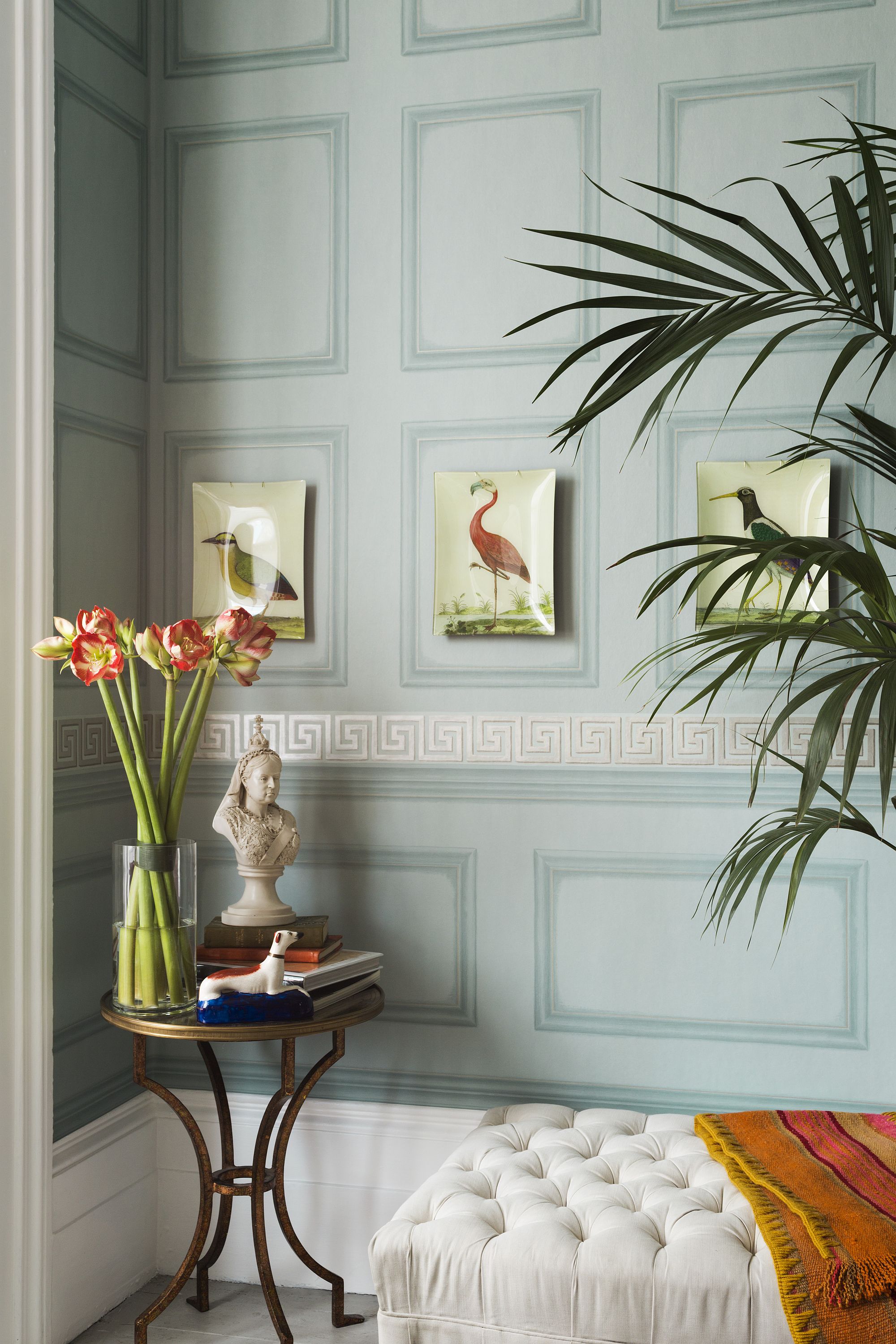 Library Frieze By Cole Son Powder Blue Wallpaper Direct