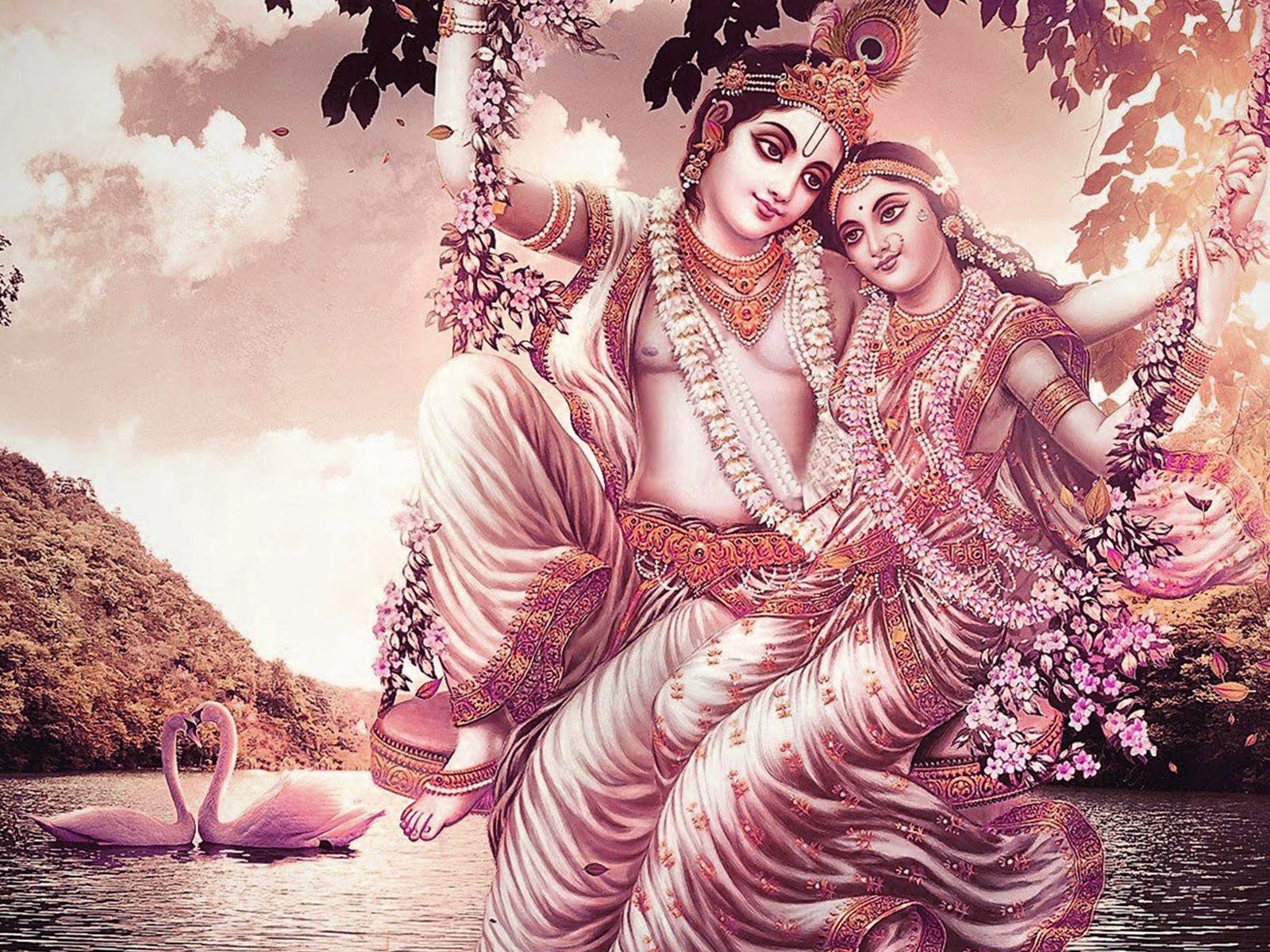 Radha Krishna Swing Wallpaper Wallpaperpick