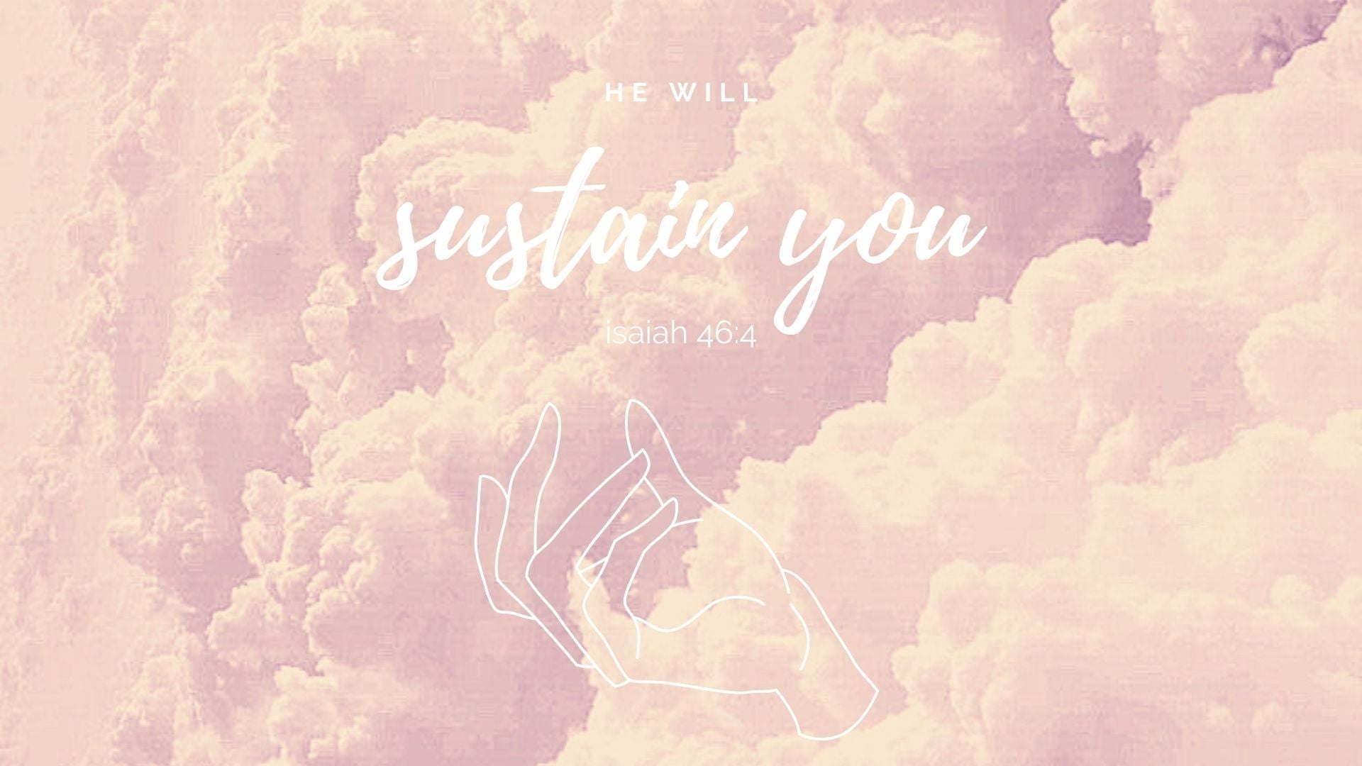 Pastel Pink Clouds Desktop Wallpaper