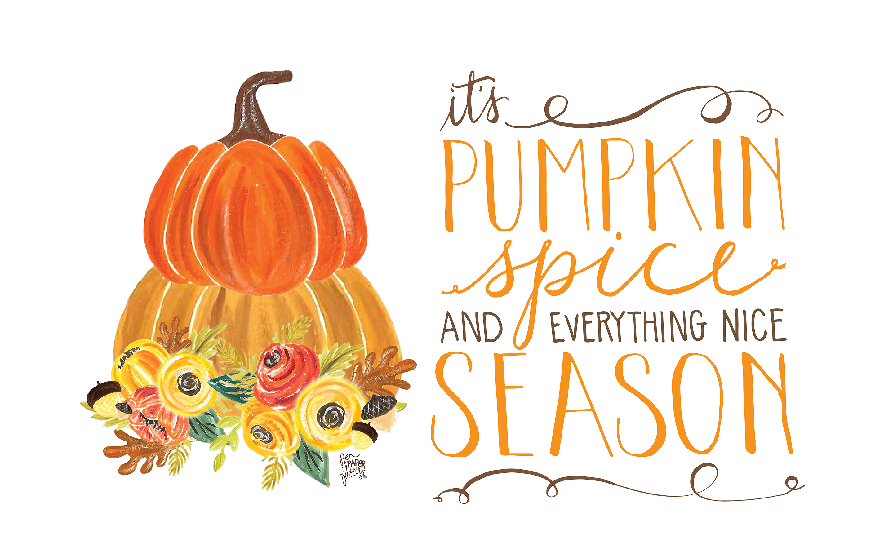 A Nifty Design for the Pumpkin Spice Lovers Out There HD wallpaper