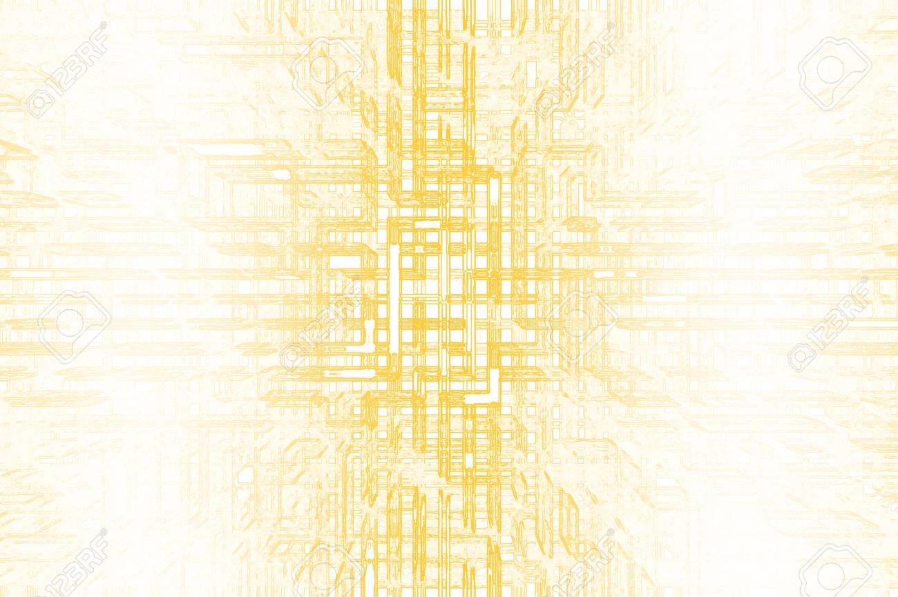 Futuristic Abstract Yellow Background For Design Technology