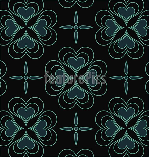 Wallpaper Black and Teal Pattern