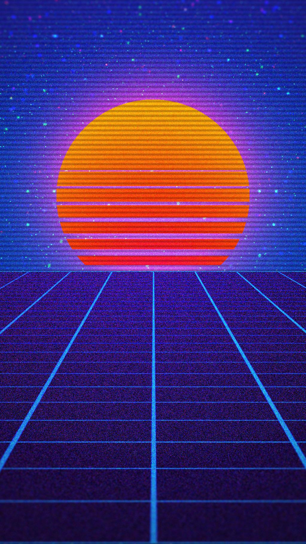 Synthwave Phone Wallpaper Top Background