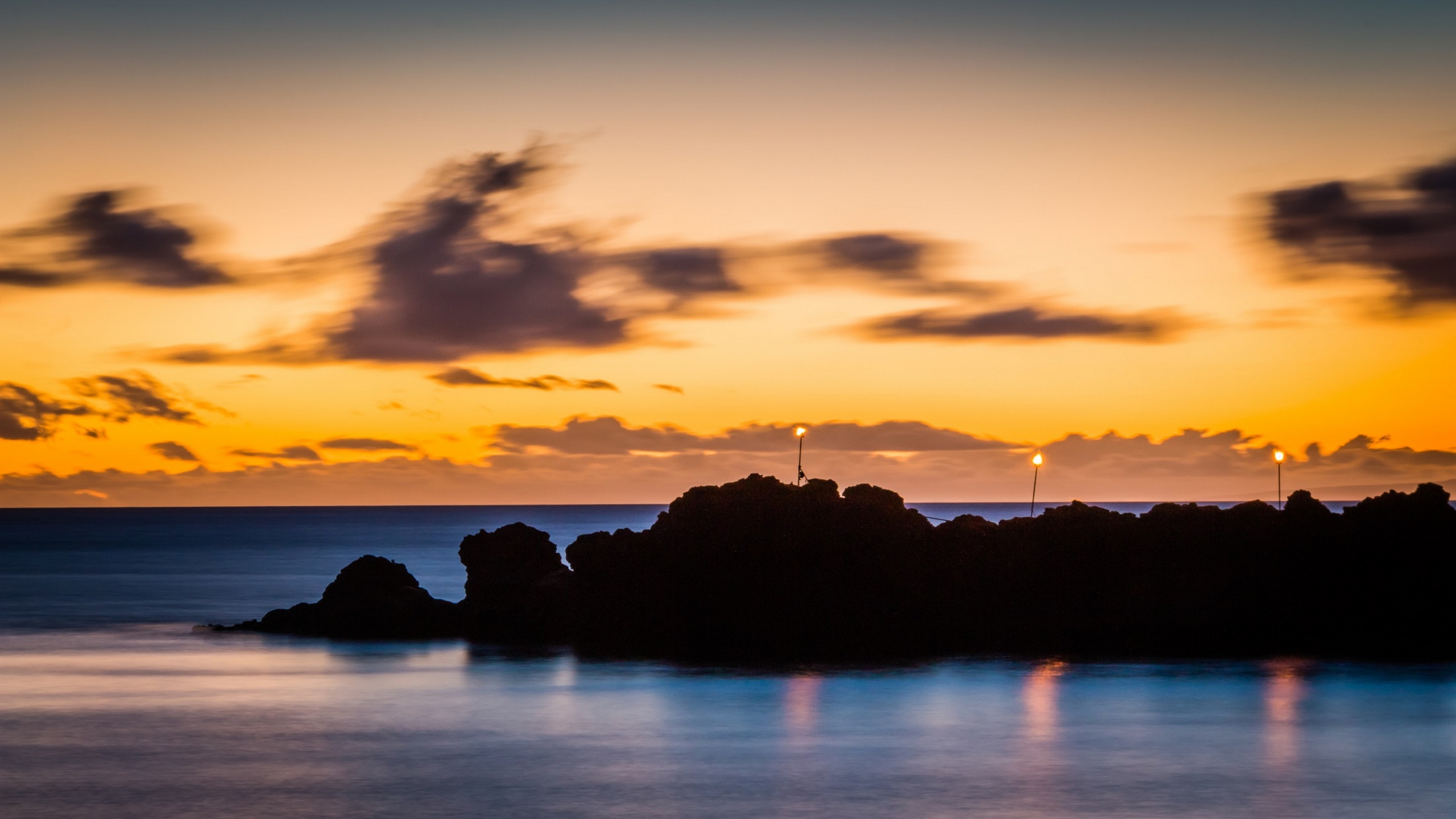 Sunset Over Black Rock At Kaanapali Beach Hawaii