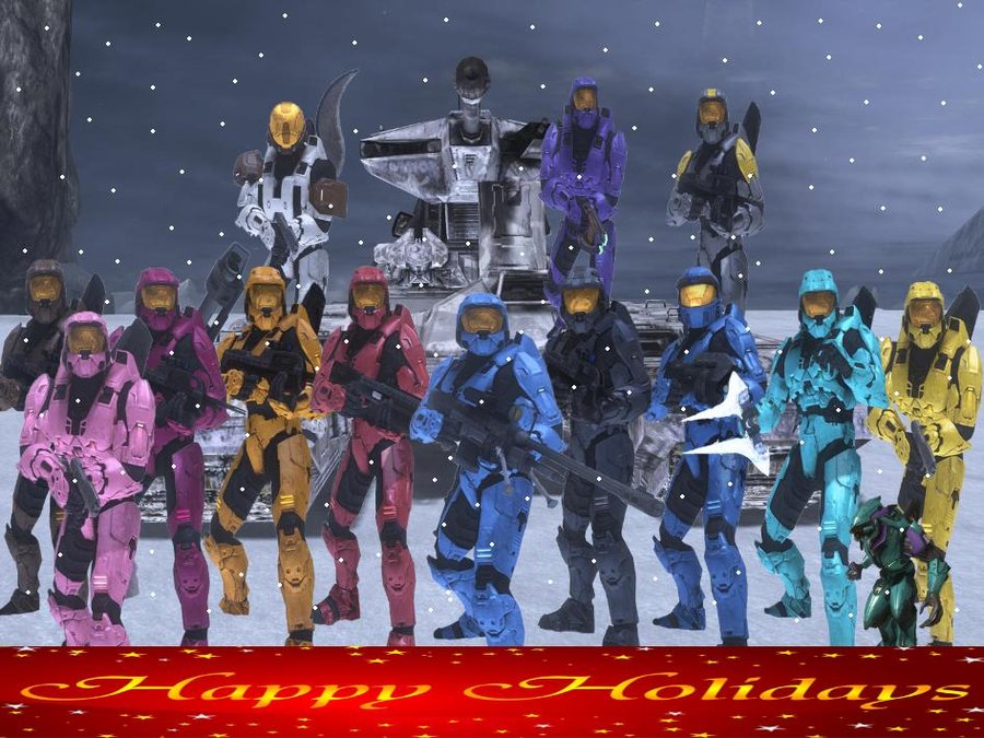 Red Vs Blue Caboose Wallpaper Jingle Bells Style