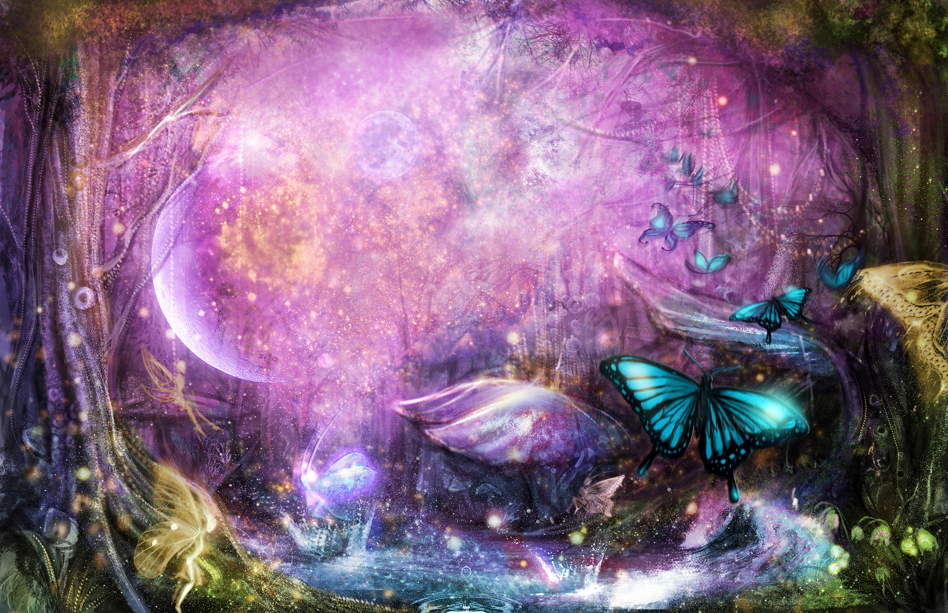 Enchanted Fairy Forest By Sangrde Customization Wallpaper Landscapes