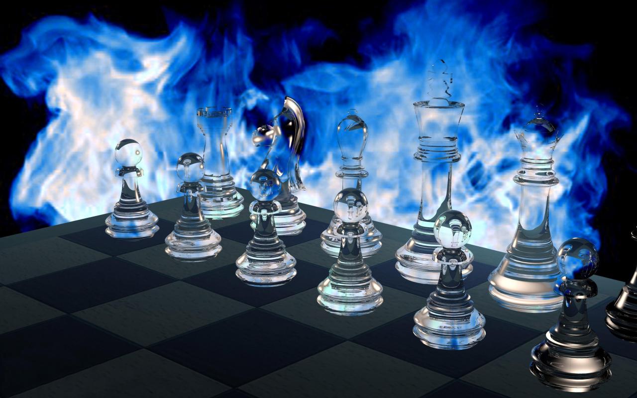 Glass Chess Board High Quality And Resolution Wallpaper