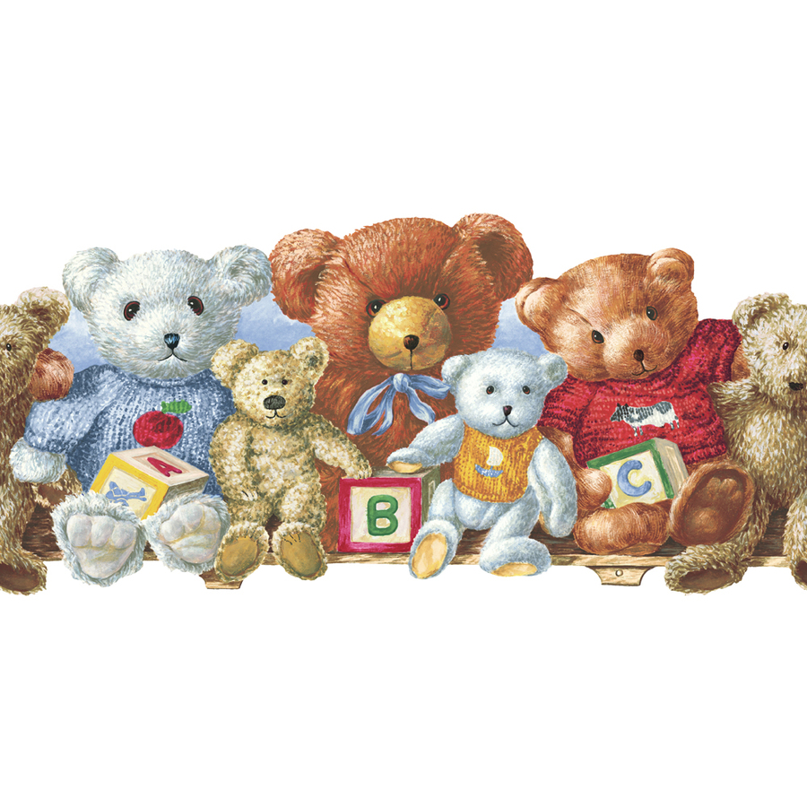 Allen Roth Teddy Bears Prepasted Wallpaper Border At Lowes