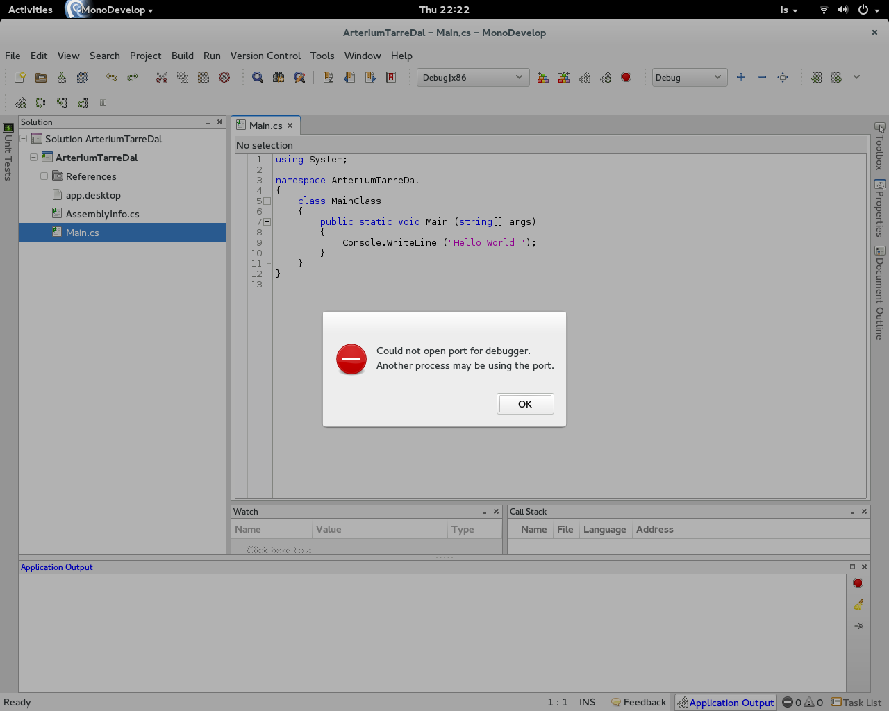 Monodevelop Doesn T Run The Project When I Try To Nothing