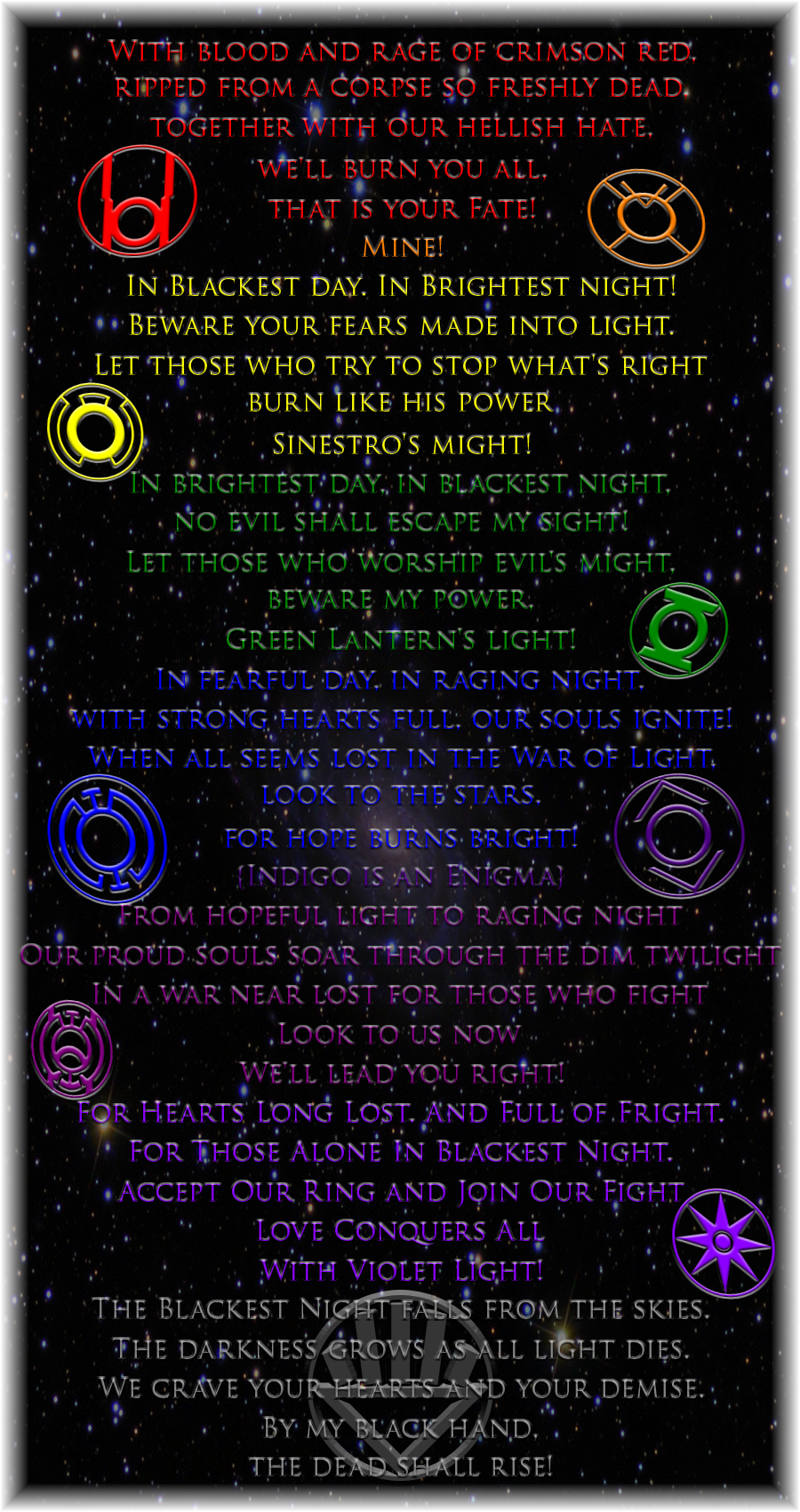 Green Lantern Corps Oath Wallpaper The lantern oaths by